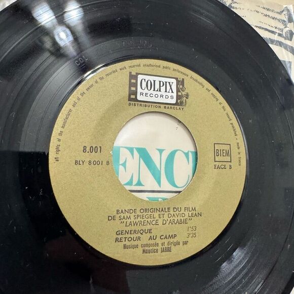 MAURICE JARRE Lawrence d'Arabie France EP 7 1963 OST - Picture 7 of 8